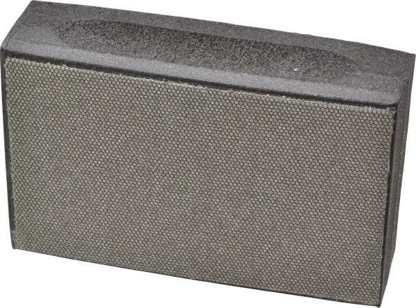 3M - Fine Grade, 125 Grit, Diamond Hand Pad - Black, 2-1/4" Wide x 3-3/4" Long, Coated - USA Tool & Supply