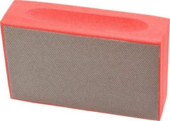 3M - Very Fine Grade, 74 Grit, Diamond Hand Pad - Red, 2-1/4" Wide x 3-3/4" Long, Coated - USA Tool & Supply