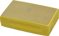 3M - Extra Fine Grade, 40 Grit, Diamond Hand Pad - Yellow, 2-1/4" Wide x 3-3/4" Long, Coated - USA Tool & Supply