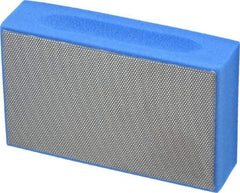 3M - Super Fine Grade, 10 Grit, Diamond Hand Pad - Blue, 2-1/4" Wide x 3-3/4" Long, Coated - USA Tool & Supply