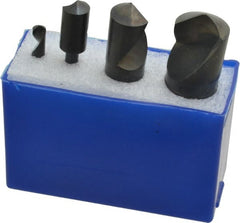 M.A. Ford - 4 Piece, 1/4 to 1" Head Diam, 120° Included Angle, Single End Countersink Set - USA Tool & Supply