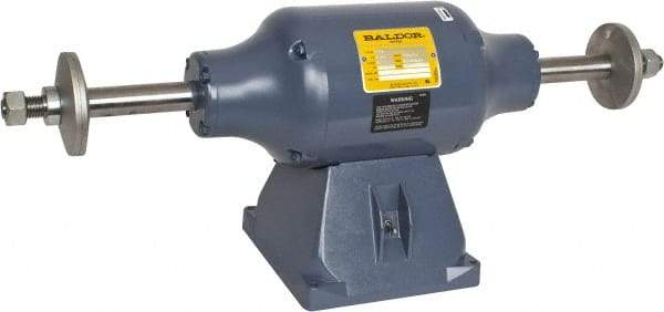 Baldor - 10" Wheel Diam x 1-1/4" Wheel Width, 1-1/2 hp Buffer - 7/8" Arbor Hole Diam, 1 Phase, 3,600 Max RPM, 115/230 Volts - USA Tool & Supply