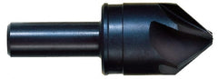 Hertel - 1/2" Head Diam, 1/4" Shank Diam, 6 Flute 90° High Speed Steel Countersink - USA Tool & Supply