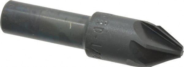 M.A. Ford - 1/2" Head Diam, 3/8" Shank Diam, 6 Flute 60° High Speed Steel Countersink - USA Tool & Supply