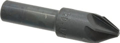 M.A. Ford - 1/2" Head Diam, 3/8" Shank Diam, 6 Flute 60° High Speed Steel Countersink - USA Tool & Supply