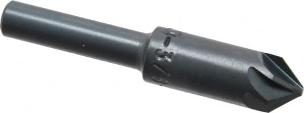 M.A. Ford - 3/8" Head Diam, 1/4" Shank Diam, 6 Flute 82° High Speed Steel Countersink - USA Tool & Supply