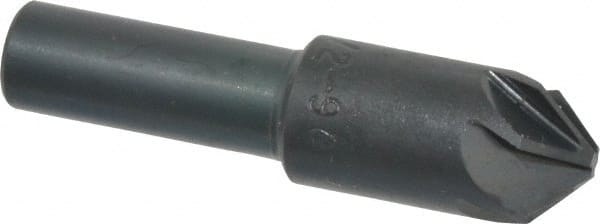 M.A. Ford - 1/2" Head Diam, 3/8" Shank Diam, 6 Flute 90° High Speed Steel Countersink - USA Tool & Supply