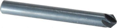 M.A. Ford - 1/4" Head Diam, 1/4" Shank Diam, 6 Flute 100° High Speed Steel Countersink - Bright Finish, 2" OAL, 0.06" Nose Diam, Single End, Straight Shank, Right Hand Cut - USA Tool & Supply