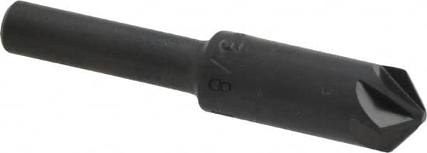M.A. Ford - 3/8" Head Diam, 1/4" Shank Diam, 6 Flute 100° High Speed Steel Countersink - USA Tool & Supply
