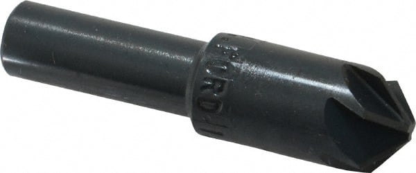 M.A. Ford - 1/2" Head Diam, 3/8" Shank Diam, 6 Flute 100° High Speed Steel Countersink - USA Tool & Supply