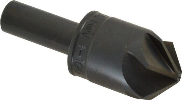 M.A. Ford - 1" Head Diam, 1/2" Shank Diam, 6 Flute 100° High Speed Steel Countersink - USA Tool & Supply