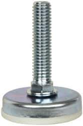 Vlier - 1/2-13 Bolt Thread, Stud Mount Leveling Pad & Mount - 300 Max Lb Capacity, 2" Base Diam - USA Tool & Supply