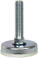 Vlier - 1/2-13 Bolt Thread, Stud Mount Leveling Pad & Mount - 300 Max Lb Capacity, 2" Base Diam - USA Tool & Supply