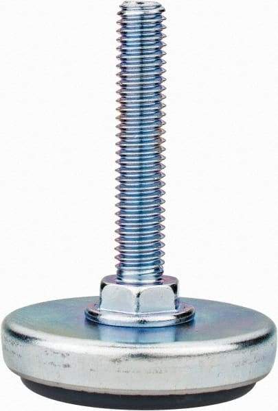 Vlier - 3/8-16 Bolt Thread, Stud Mount Leveling Pad & Mount - 300 Max Lb Capacity, 2" Base Diam - USA Tool & Supply