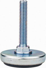 Vlier - 3/8-16 Bolt Thread, Stud Mount Leveling Pad & Mount - 300 Max Lb Capacity, 2" Base Diam - USA Tool & Supply