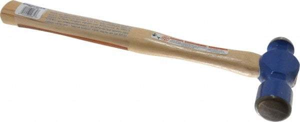 Vaughan Bushnell - 1-1/2 Lb Head Ball Pein Hammer - Hickory Handle, 15-1/4" OAL - USA Tool & Supply