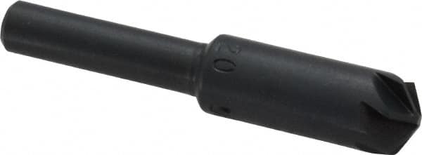 M.A. Ford - 3/8" Head Diam, 1/4" Shank Diam, 6 Flute 120° High Speed Steel Countersink - USA Tool & Supply