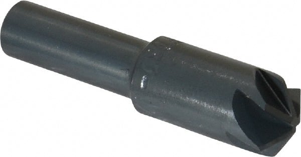 M.A. Ford - 1/2" Head Diam, 3/8" Shank Diam, 6 Flute 120° High Speed Steel Countersink - USA Tool & Supply