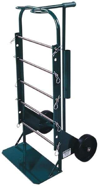 Greenlee - 300 Lb Capacity, 22-1/2" Wide x 23" Long x 47" High Wire Cart - 5 Slot, 15 Spool, Steel - USA Tool & Supply