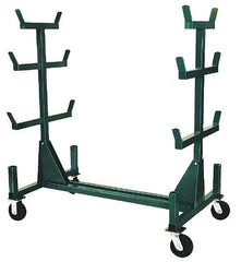 Greenlee - 1,000 Lb Capacity, 34" Wide x 58-1/2" Long x 63-1/2" High Mobile Cart - 7 Slot, Steel - USA Tool & Supply