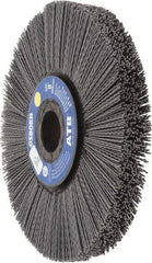 Osborn - 8" OD, 1-1/4" Arbor Hole, Crimped Nylon Wheel Brush - 1" Face Width, 2-1/4" Trim Length, 0.04" Filament Diam, 3,600 RPM - USA Tool & Supply