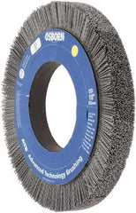 Osborn - 10" OD, 4-1/4" Arbor Hole, Crimped Nylon Wheel Brush - 1" Face Width, 1-1/4" Trim Length, 0.04" Filament Diam, 3,600 RPM - USA Tool & Supply
