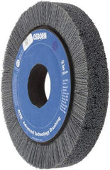 Osborn - 8" OD, 2" Arbor Hole, Crimped Nylon Wheel Brush - 1" Face Width, 1-1/4" Trim Length, 0.022" Filament Diam, 3,600 RPM - USA Tool & Supply