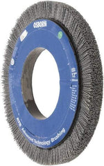 Osborn - 12" OD, 5-1/4" Arbor Hole, Crimped Nylon Wheel Brush - 1" Face Width, 1-1/4" Trim Length, 0.035" Filament Diam, 1,800 RPM - USA Tool & Supply