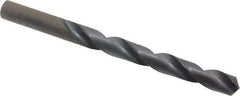 Hertel - 10.9mm 118° High Speed Steel Jobber Drill - Oxide Finish, Right Hand Cut, Spiral Flute, Straight Shank, 140mm OAL, Standard Point - USA Tool & Supply