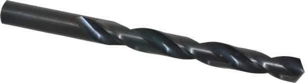 Hertel - 12.8mm 118° High Speed Steel Jobber Drill - Oxide Finish, Right Hand Cut, Spiral Flute, Straight Shank, 152mm OAL, Standard Point - USA Tool & Supply