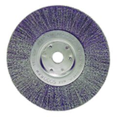 ‎6″ Narrow Face Crimped Wire Wheel, .014″ Steel Fill, 5/8″-1/2″ Arbor Hole, Retail Pack - USA Tool & Supply