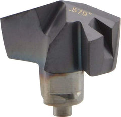 Iscar - Series ICM, 14.71mm Diam Grade IC908 140° Replaceable Drill Tip - Carbide, TiAlN Finish, 14 Seat Size - USA Tool & Supply
