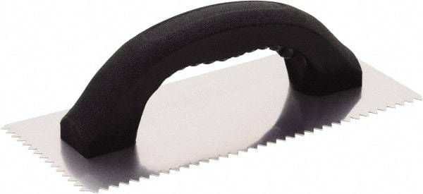 Hyde Tools - Carbon Steel V Margin Trowel - 9-1/4" Long x 4-1/4" Wide, Polypropylene Handle - USA Tool & Supply
