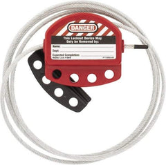 Master Lock - Cable Lockouts Cable Length (Feet): 6 Number of Lockout Points: 4 - USA Tool & Supply