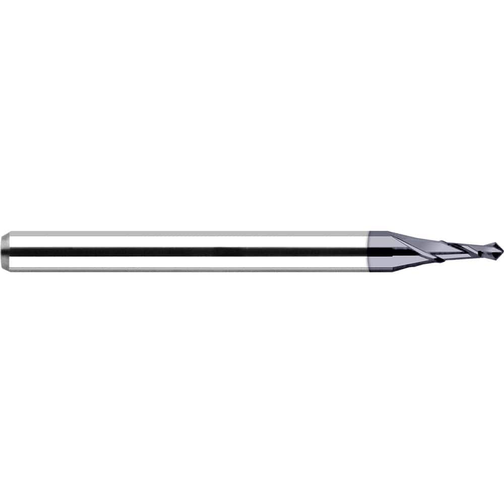 Harvey Tool - 0.055" Body Diam, 90°, 1-1/2" OAL, 2-Flute Solid Carbide Spotting Drill - Exact Industrial Supply