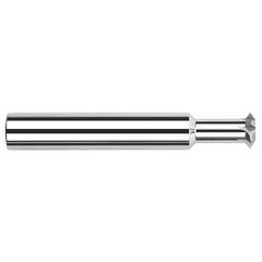 Harvey Tool - 3/16° 3/16" Cut Diam, 0.039" Cut Width, 3/16" Shank, Solid Carbide Double-Angle Cutter - Exact Industrial Supply