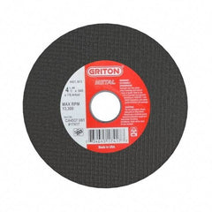 Made in USA - 6" 46 Grit Aluminum Oxide Cutoff Wheel - 1/16" Thick, 5/8" Arbor, 10,186 Max RPM, Use with Circular Saws - USA Tool & Supply