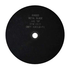 Made in USA - 10" 46 Grit Aluminum Oxide Cutoff Wheel - 1/16" Thick, 5/8" Arbor, 6,500 Max RPM, Use with Chop Saws - USA Tool & Supply