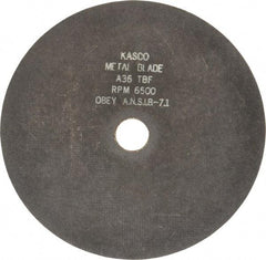 Made in USA - 10" 36 Grit Aluminum Oxide Cutoff Wheel - 3/32" Thick, 1-1/4" Arbor, 6,500 Max RPM, Use with Chop Saws - USA Tool & Supply