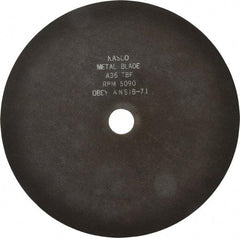 Made in USA - 12" 36 Grit Aluminum Oxide Cutoff Wheel - 1/16" Thick, 1-1/4" Arbor, 5,095 Max RPM, Use with Chop Saws - USA Tool & Supply