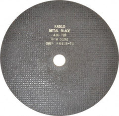 Made in USA - 12" 36 Grit Aluminum Oxide Cutoff Wheel - 3/32" Thick, 1-1/4" Arbor, 5,095 Max RPM, Use with Chop Saws - USA Tool & Supply