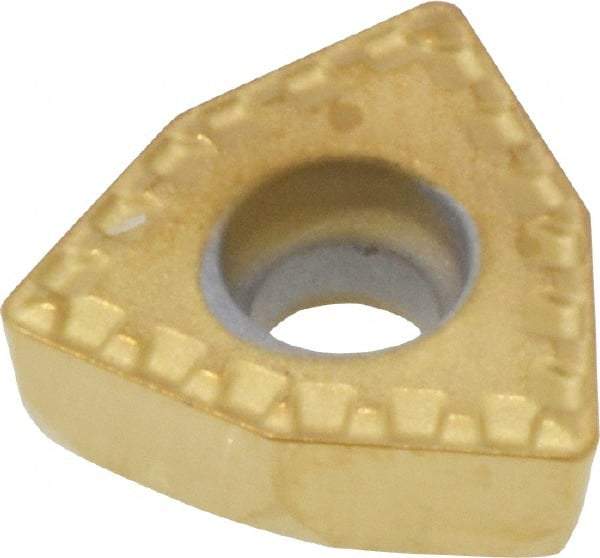 Kennametal - DFT030204 LD Grade KC720 Carbide Indexable Drill Insert - TiN Finish, Trigon, 6mm Inscribed Circle - USA Tool & Supply