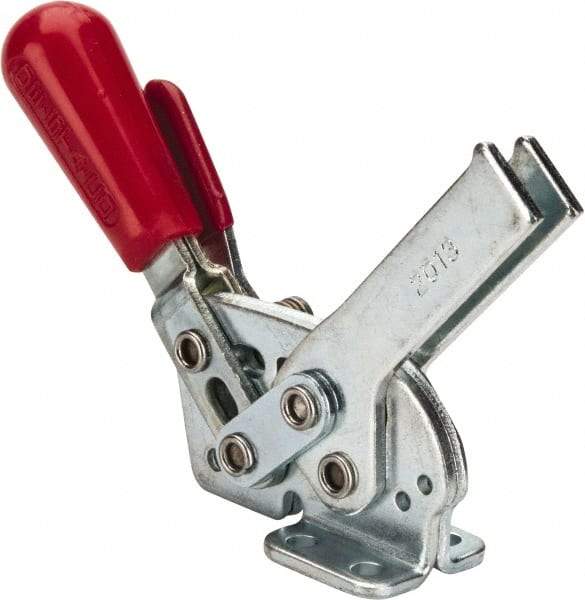 De-Sta-Co - 295 Lb Holding Capacity, Horizontal Handle, Manual Hold Down Toggle Clamp - 58° Handle Movement, 71° Bar Opening, U-Bar, Flanged Base, Electro-Plated Zinc, Carbon Steel - USA Tool & Supply