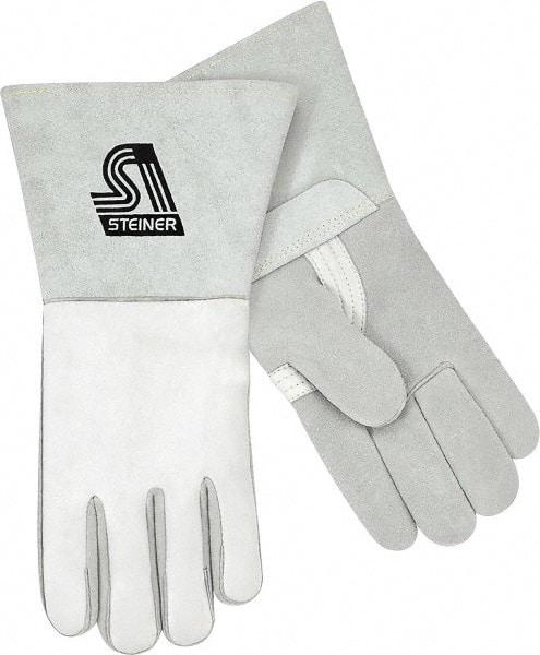 Steiner - Size L Unlined Elkskin Welding Glove - 14" OAL - USA Tool & Supply