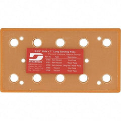 Dynabrade - 177.8 x 93.13mm Rectangular Adhesive/PSA Backing Pad - Screw Attachment, Vacuum Pad with Channel, 3/8" Thick, Medium Density - USA Tool & Supply