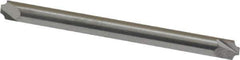 ProMax - 0.031" Radius, 1/8" Mill Diam, 2 Flute Solid Carbide Corner Rounding End Mill - Double End, Uncoated, 1-1/2" OAL, 1/8" Shank Diam - USA Tool & Supply