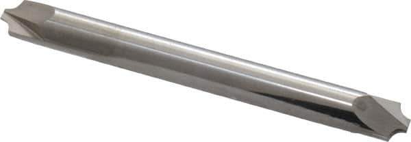 ProMax - 0.078" Radius, 1/4" Mill Diam, 2 Flute Solid Carbide Corner Rounding End Mill - Double End, Uncoated, 2-1/2" OAL, 1/4" Shank Diam - USA Tool & Supply