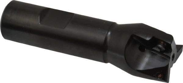 LMT - 1" Cut Diam, 0.413" Max Depth of Cut, 3/4" Shank Diam, 3-1/4" OAL, Indexable Square Shoulder End Mill - AD...1103...R Inserts, Weldon Shank, Series Univex - USA Tool & Supply