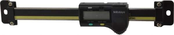 Mitutoyo - 0 to 4 Inch, 0.01mm Resolution Horizontal Electronic Linear Scale - 0.001 Inch Accuracy, Data Output, SR44 Battery - USA Tool & Supply