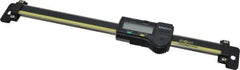 Mitutoyo - 0 to 6 Inch, 0.01mm Resolution Horizontal Electronic Linear Scale - 0.001 Inch Accuracy, Data Output, SR44 Battery - USA Tool & Supply